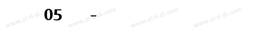 TerminaW05 Bold字体转换